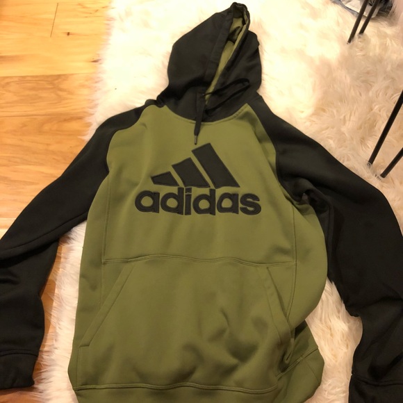 adidas green and black hoodie